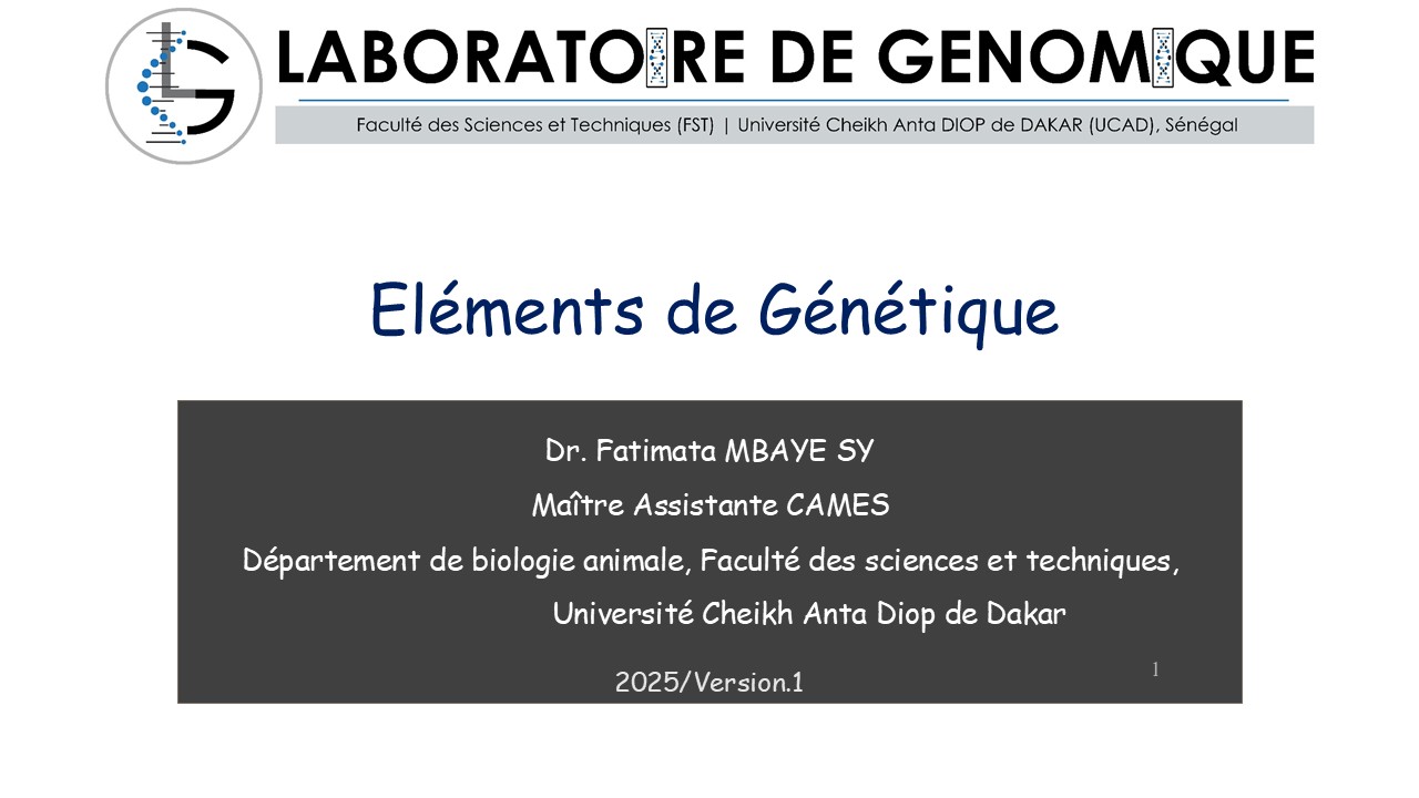 Cours sur les éléments de la génétique
